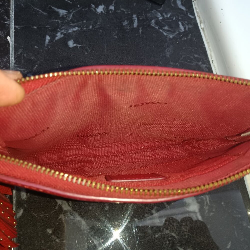Coach red wristlet